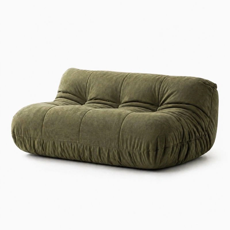 Canape lounge bas vert olive